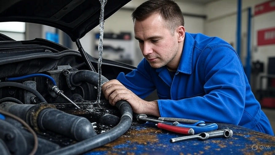Leaking Coolant Pipe