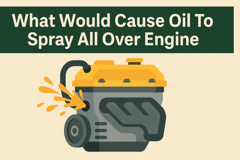 Oil To Spray All Over Engine